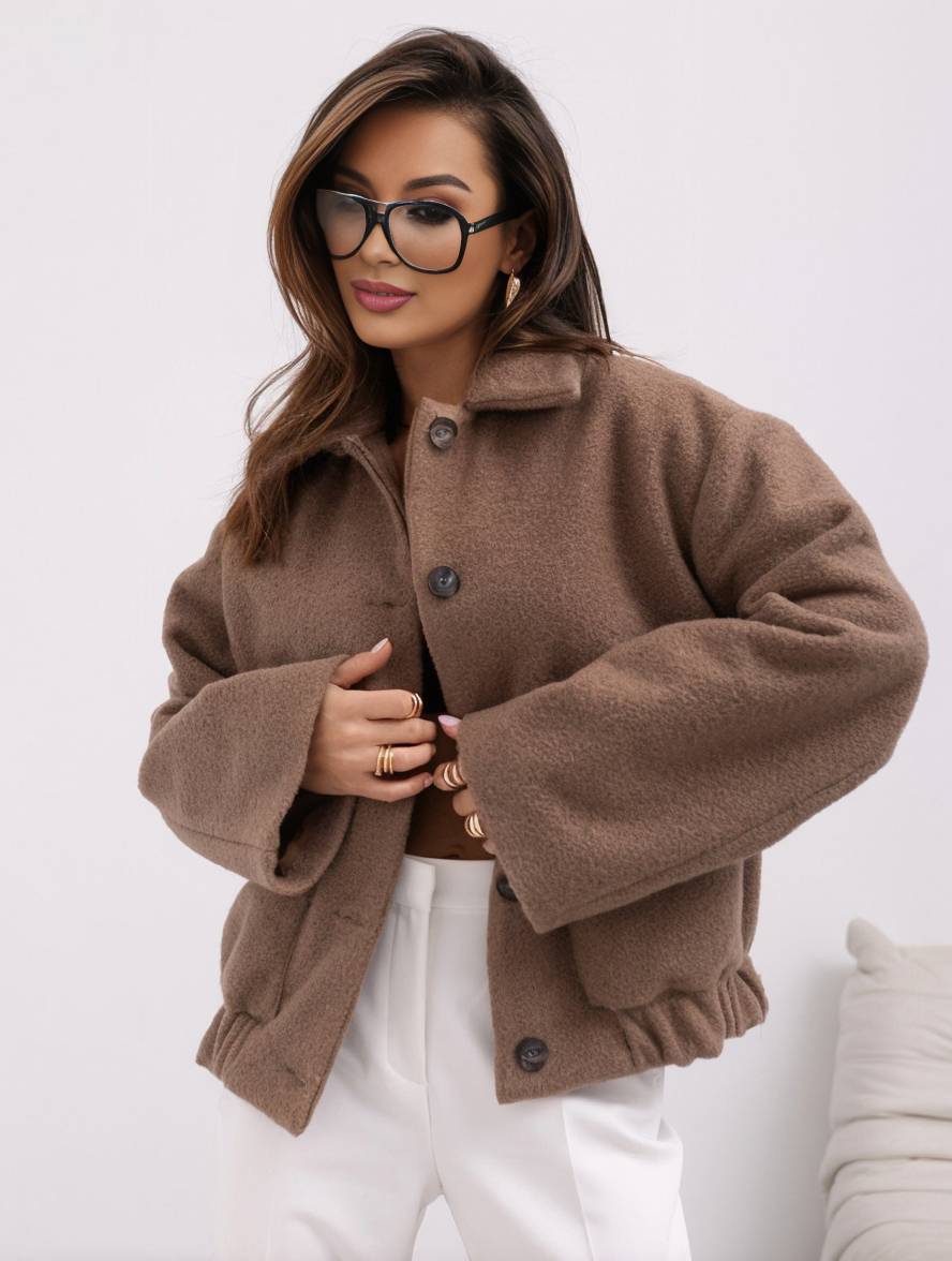 Women’s Casual Winter Coat with Lapel Collar | Warm Ladies Jacket