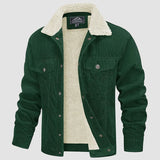 Men’s Corduroy Jacket | Button-Up Front | Warm Sherpa Lining | Casual Autumn Outerwear