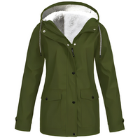 Women’s Waterproof Jacket | Fleece Lined | Hooded Design | Warm Rainproof Outerwear