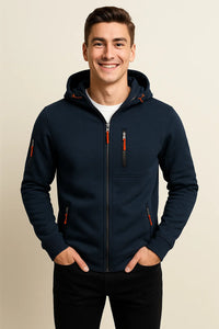 Men’s Zip-Up Hoodie in Tailored Fit Style | Casual Everyday Sweatshirt