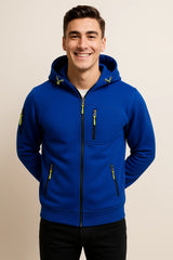 Men’s Zip-Up Hoodie in Tailored Fit Style | Casual Everyday Sweatshirt