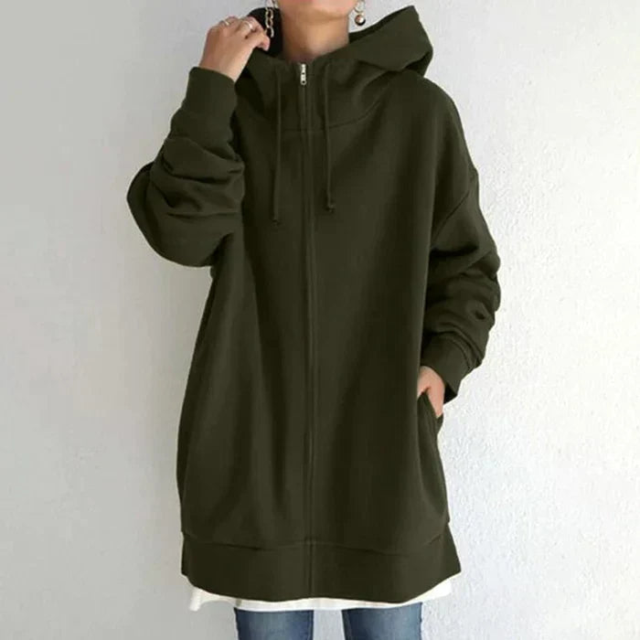 Women’s Long Hoodie with Hood | Casual Oversized Sweatshirt for Winter