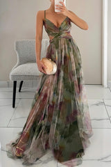 Women’s Elegant V-Neck Maxi Dress with Flowing Silhouette | Wedding Guest & Evening Dress