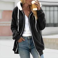 Women’s Zip Up Hoodie in Oversized Sherpa Style | Casual Fleece Sweatshirt