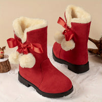 Women’s Winter Boots with Fleece Lining and Bow Detail | Warm Ladies Snow Boots