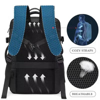Expandable Travel Backpack | Waterproof PVC Material | USB Charging Port | Carry-On Friendly
