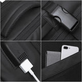 Expandable Travel Backpack | Waterproof PVC Material | USB Charging Port | Carry-On Friendly