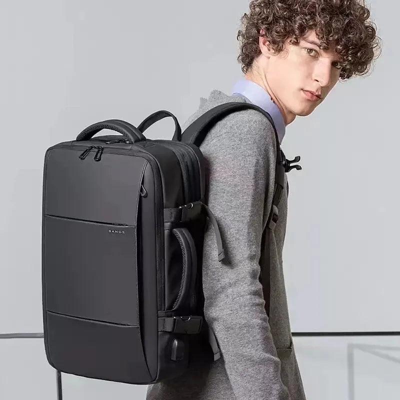 Expandable Travel Backpack | Waterproof PVC Material | USB Charging Port | Carry-On Friendly