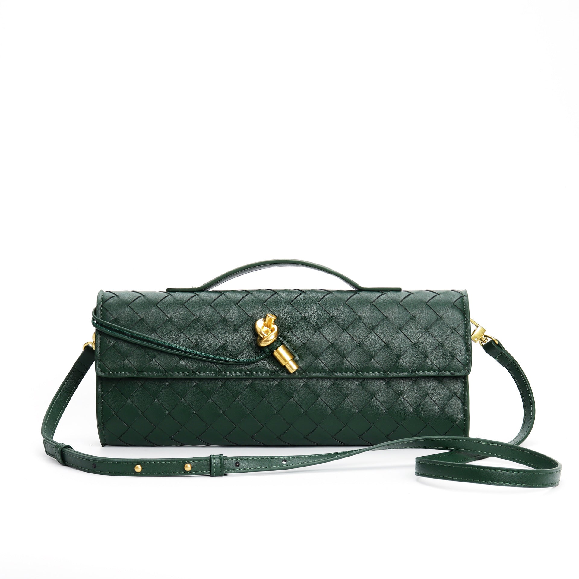 Marcelle | Woven Leather Clutch Bag | Crossbody & Shoulder Option