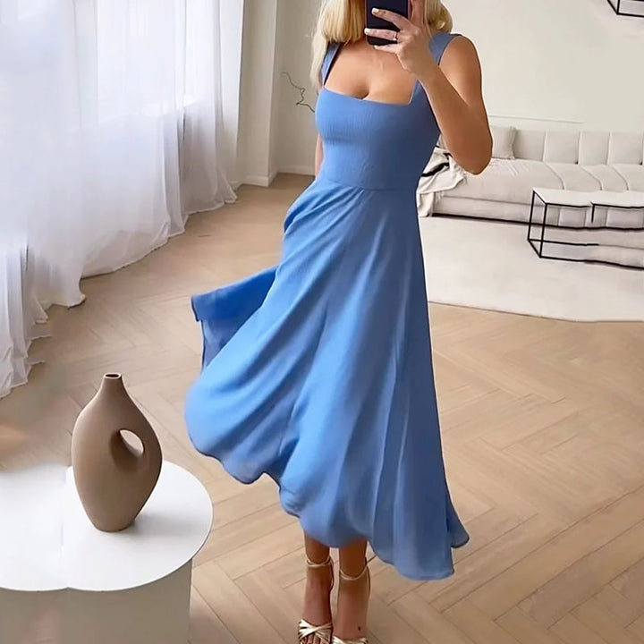 Alenya | Sleeveless Midi Summer Dress | Elegant Minimalist Style