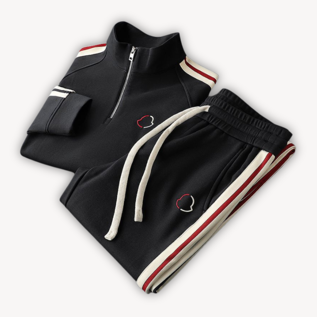 Men’s Tracksuit Set | Half-Zip Sweatshirt and Joggers | Relaxed Fit | Casual Activewear