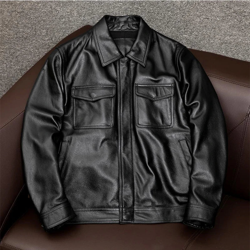 Unisex Classic Leather Jacket | Tailored Fit | Timeless Outerwear