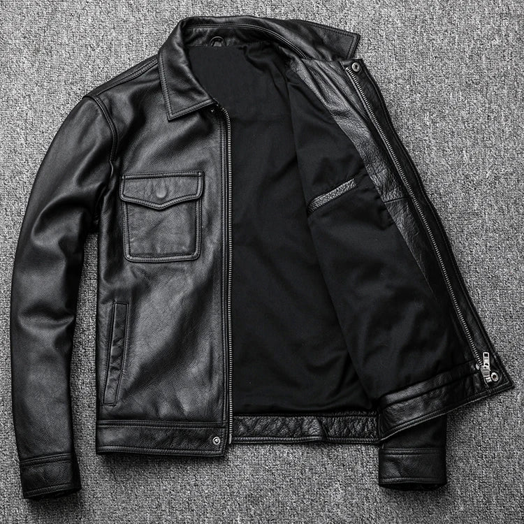 Unisex Classic Leather Jacket | Tailored Fit | Timeless Outerwear