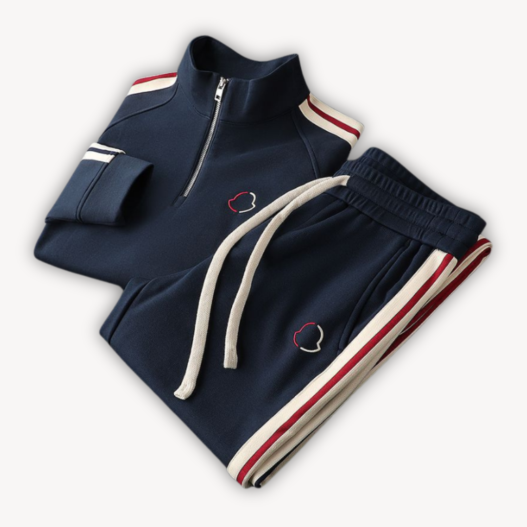 Men’s Tracksuit Set | Half-Zip Sweatshirt and Joggers | Relaxed Fit | Casual Activewear
