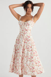 Women’s Floral Bustier Dress in Fitted Summer Style | Elegant Occasion Dress