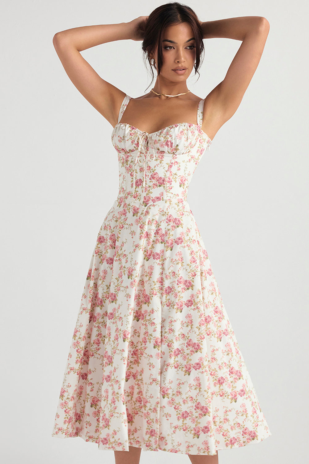 Women’s Floral Bustier Dress in Fitted Summer Style | Elegant Occasion Dress