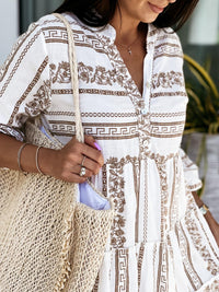 Women’s Boho Ruffle Dress with Flared Sleeves | Summer Occasion Dress