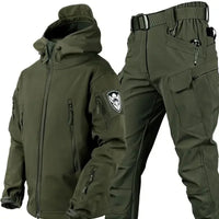 Men’s Winter Tracksuit with Coat and Pants | Warm Outdoor Cargo Set