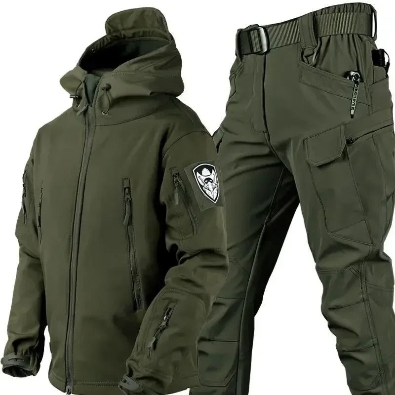 Men’s Winter Tracksuit with Coat and Pants | Warm Outdoor Cargo Set