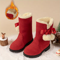 Women’s Winter Boots with Fleece Lining and Bow Detail | Warm Ladies Snow Boots