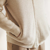 Men’s Ribbed Knit Cardigan | Zip-Up Sweater | Midweight Layer | Smart Casual Autumn Knitwear