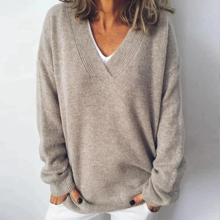 Women’s V-Neck Jumper in Lightweight Knit | Classic Ladies Sweater for Everyday Wear