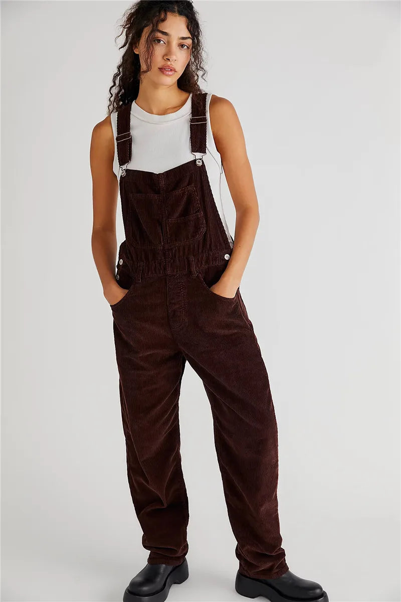 Vintage Denim Dungarees | Adjustable Straps | Casual Jumpsuit for Women