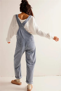 Vintage Denim Dungarees | Adjustable Straps | Casual Jumpsuit for Women