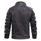 Men’s Leather Jacket in Classic Biker Style | Waterproof Casual Outerwear