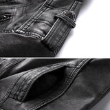 Men’s Leather Jacket in Classic Biker Style | Waterproof Casual Outerwear