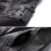 Men’s Leather Jacket in Classic Biker Style | Waterproof Casual Outerwear
