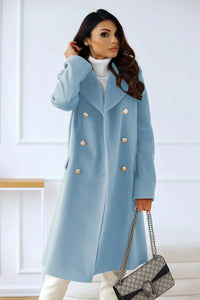 Women’s Double-Breasted Coat | Tailored Longline Fit | Elegant Winter Layer