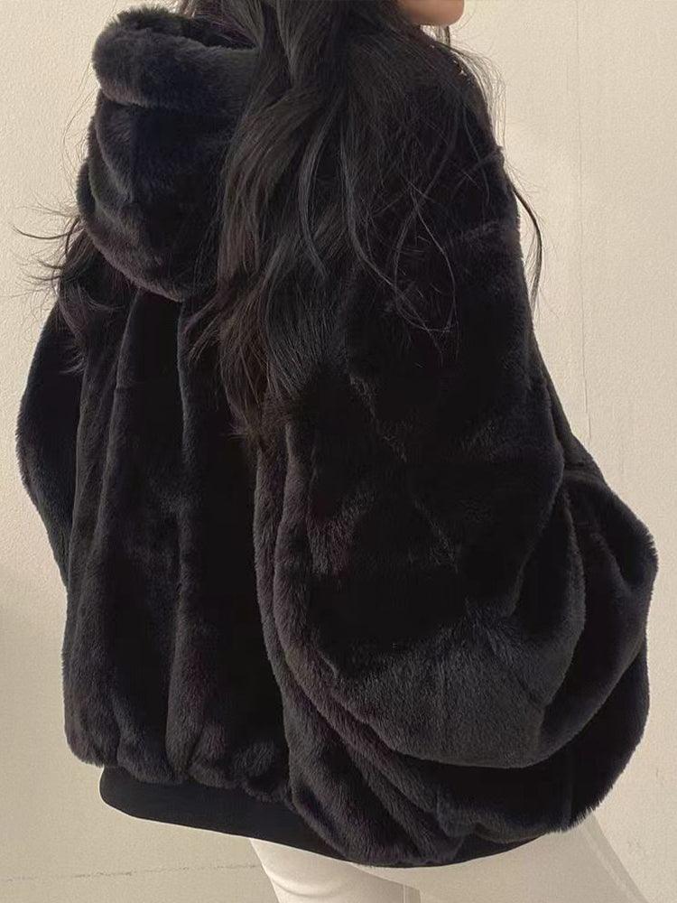 Women’s Double-Sided Coat with Fur Trim Hood | Versatile Winter Jacket