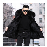 Men’s Long Winter Coat with Fleece Collar | Warm Waterproof Jacket