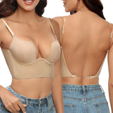 Backless Bra for Women | Invisible Strapless Bra | Seamless Fit