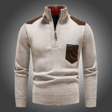 Men’s Zip Up Sweater in Thermal Winter Style | Warm Quarter Zip Jumper