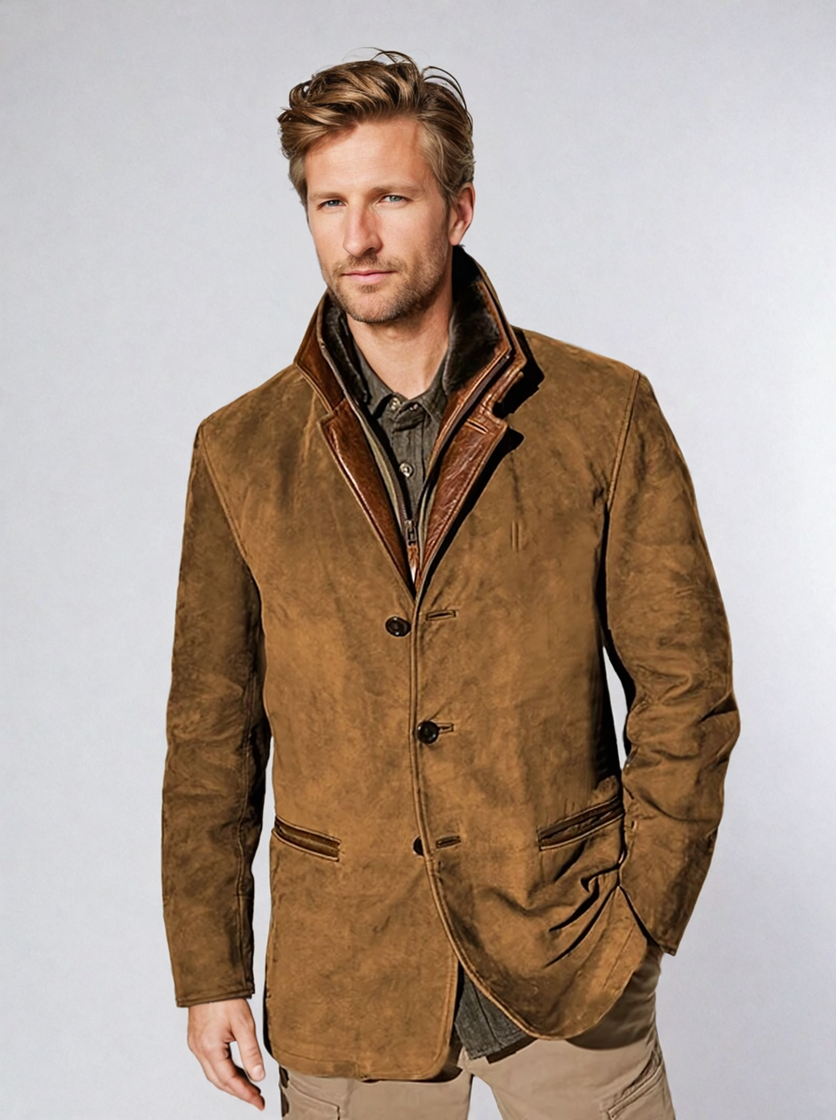 Men’s Vintage Leather Jacket | Classic Brown | Smart Casual Outerwear