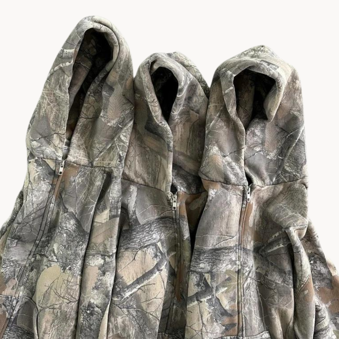 Oversized Camouflage Hoodie | Relaxed Fit | Outdoor Streetwear | Unisex Design