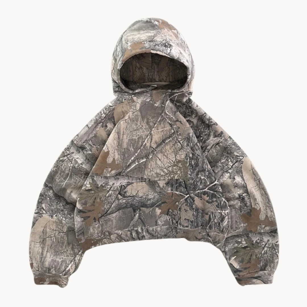 Oversized Camouflage Hoodie | Relaxed Fit | Outdoor Streetwear | Unisex Design