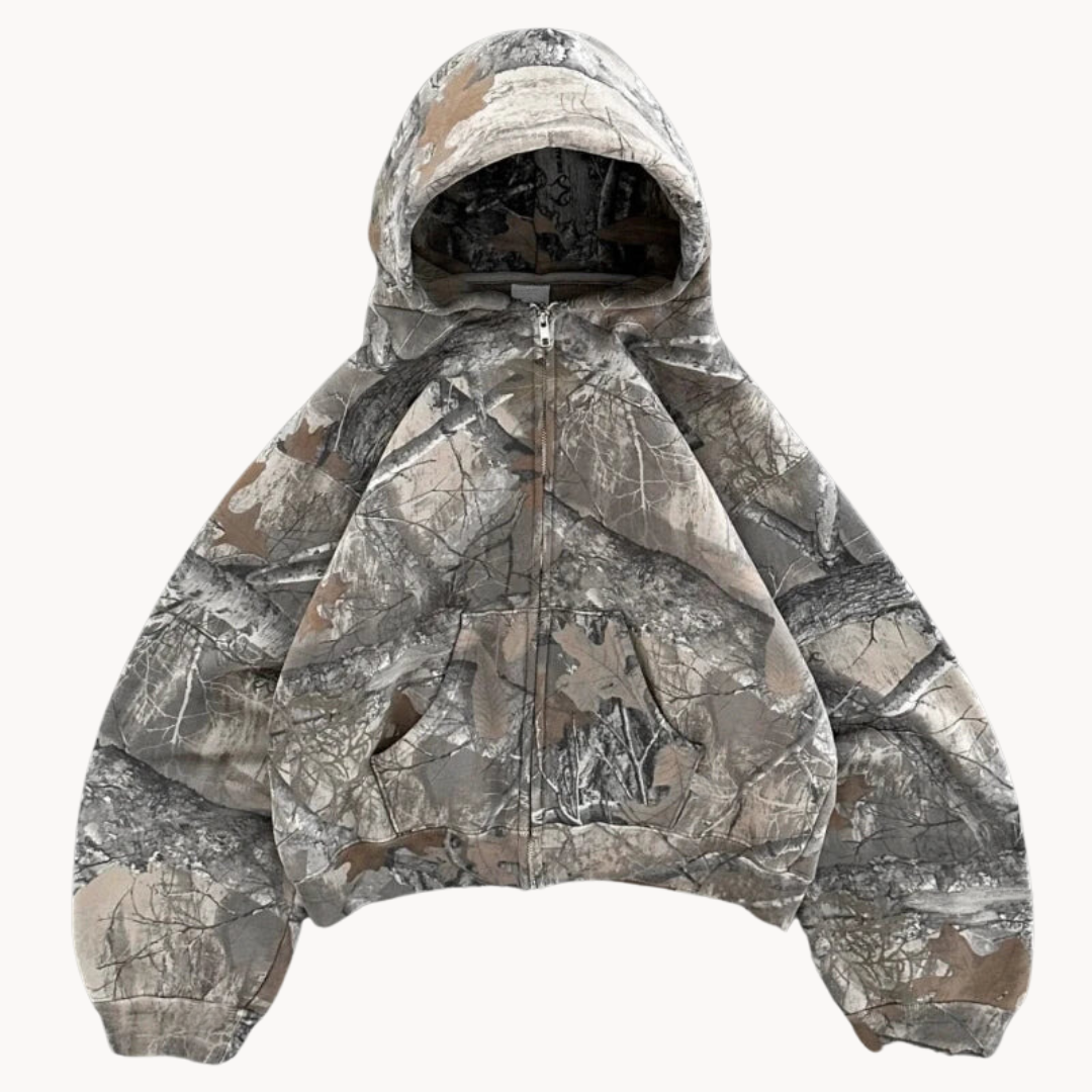 Oversized Camouflage Hoodie | Relaxed Fit | Outdoor Streetwear | Unisex Design