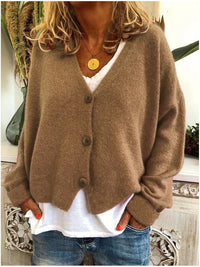 Women’s V-Neck Button Cardigan | Relaxed Fit | Soft Knit Layer | Autumn Ready