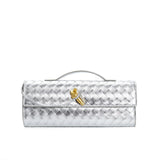 Marcelle | Woven Leather Clutch Bag | Crossbody & Shoulder Option