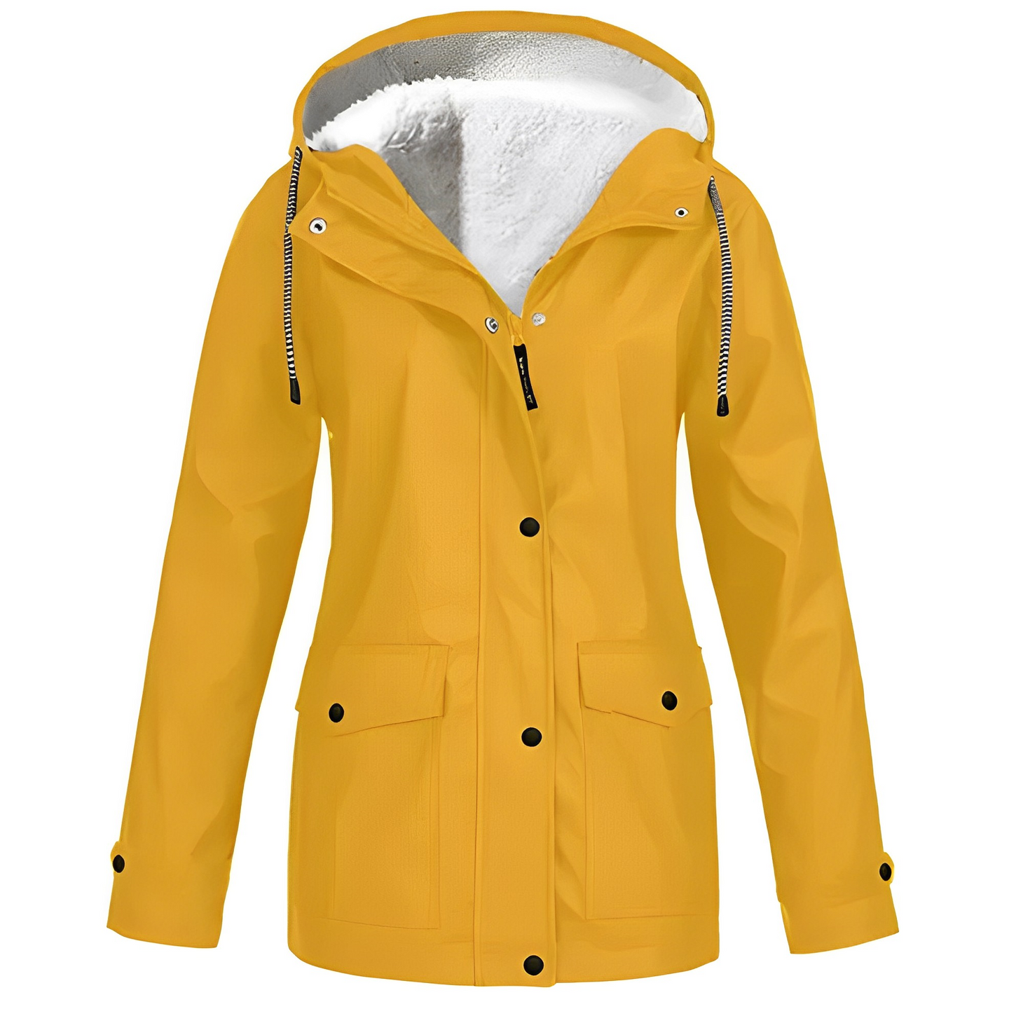 Women’s Waterproof Jacket | Fleece Lined | Hooded Design | Warm Rainproof Outerwear