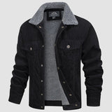 Men’s Corduroy Jacket | Button-Up Front | Warm Sherpa Lining | Casual Autumn Outerwear