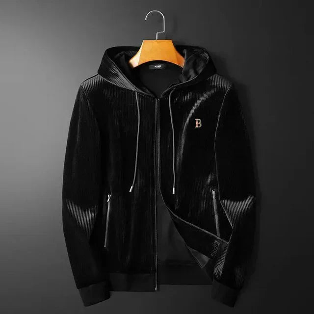 Men’s Two-Piece Tracksuit Set with Hooded Jacket | Casual Sports Jogger Outfit