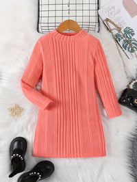 Girls’ Long Knit Sweater in Casual Winter Style | Warm Kids’ Jumper