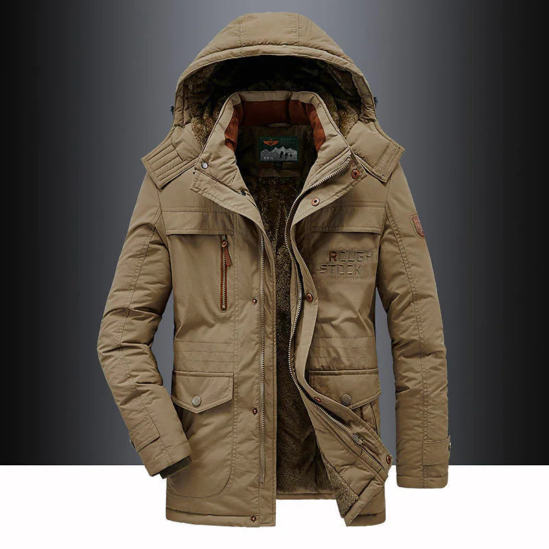 Men’s Winter Jacket | Hooded Windproof Coat | Warm Padded Outerwear | Versatile Outdoor Layer