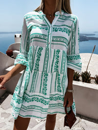 Women’s Boho Ruffle Dress with Flared Sleeves | Summer Occasion Dress
