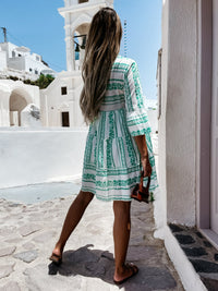 Women’s Boho Ruffle Dress with Flared Sleeves | Summer Occasion Dress