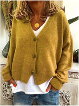 Women’s V-Neck Button Cardigan | Relaxed Fit | Soft Knit Layer | Autumn Ready